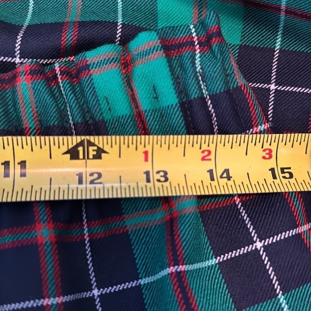 J.Crew Plaid Wool Mini Skirt Green Navy Tartan Preppy Classic 0 Academia Holiday - Picture 13 of 13